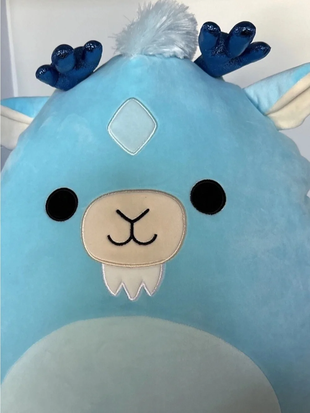 Squishmallows Xam The Kirin 14” Plush Aqua Blue Dragon Deer NWT 2023